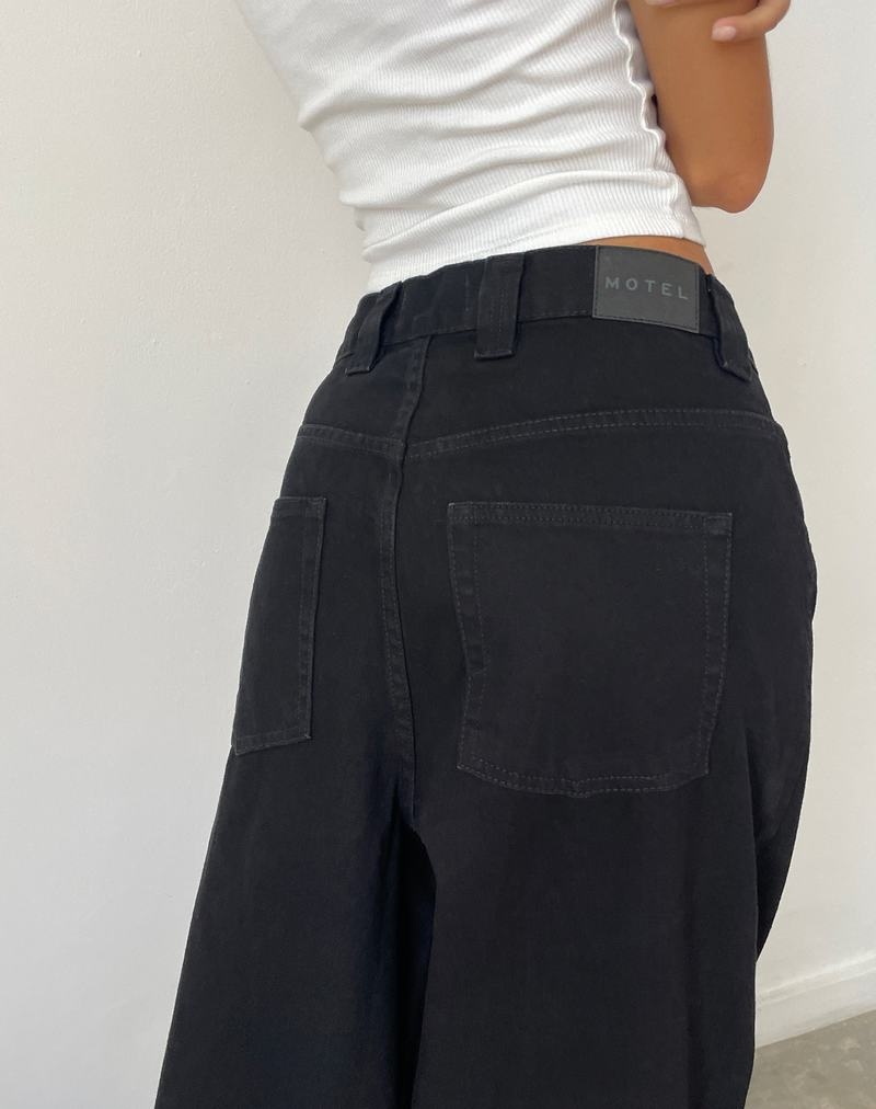 Motel Rocks Skater Low Rise Jeans Damen Schwarz | QTO7158HR