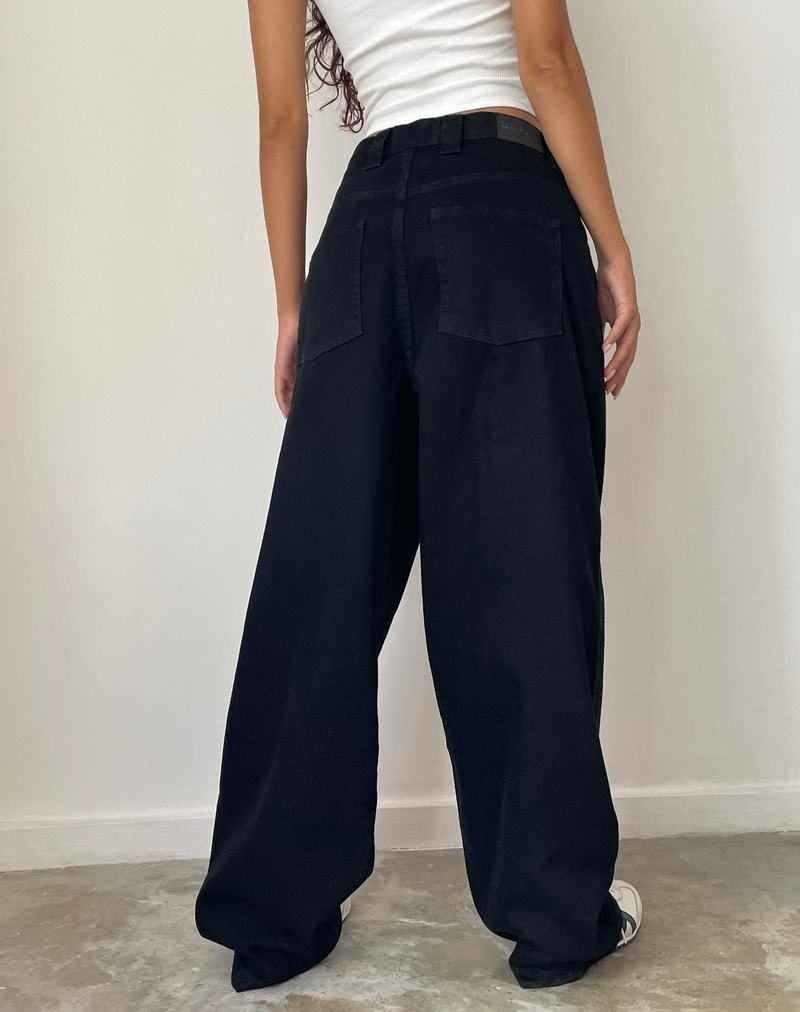 Motel Rocks Skater Low Rise Jeans Damen Schwarz | QTO7158HR