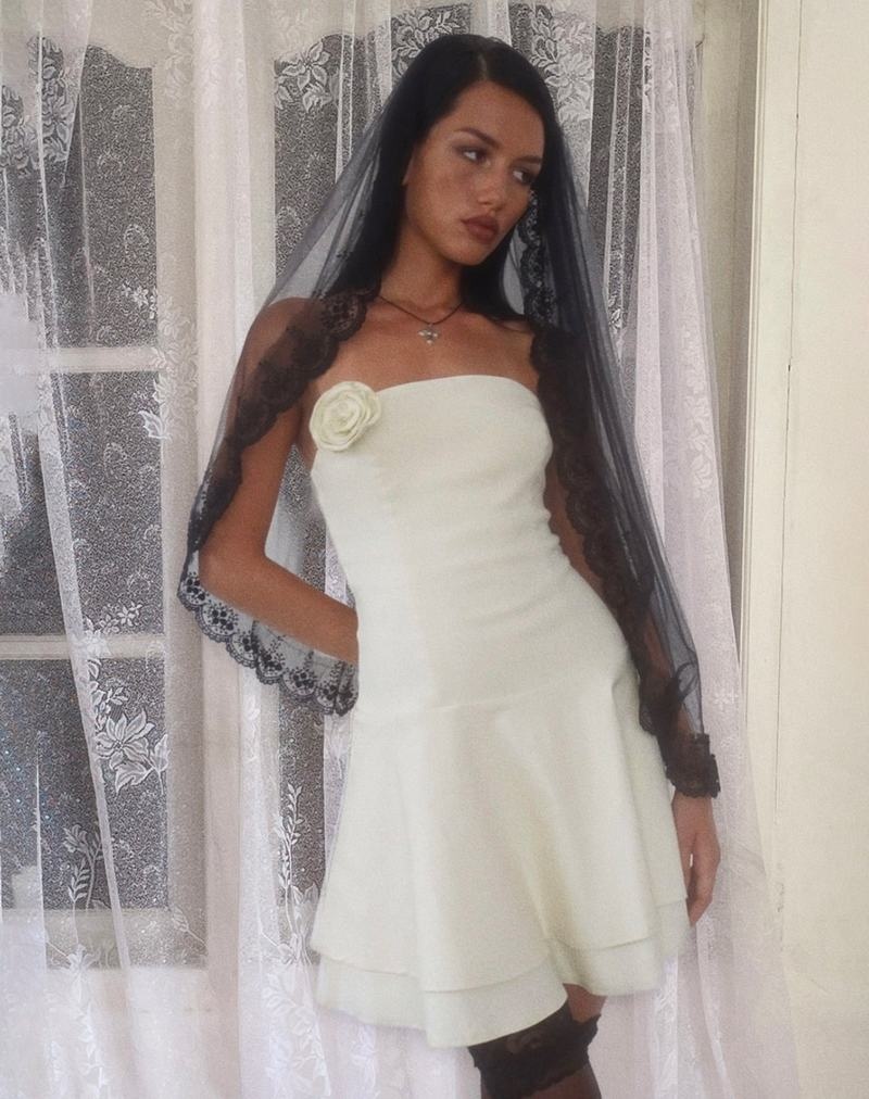 Motel Rocks Striata Minikleid Damen Weiß Weiß | ZCQ7626QC