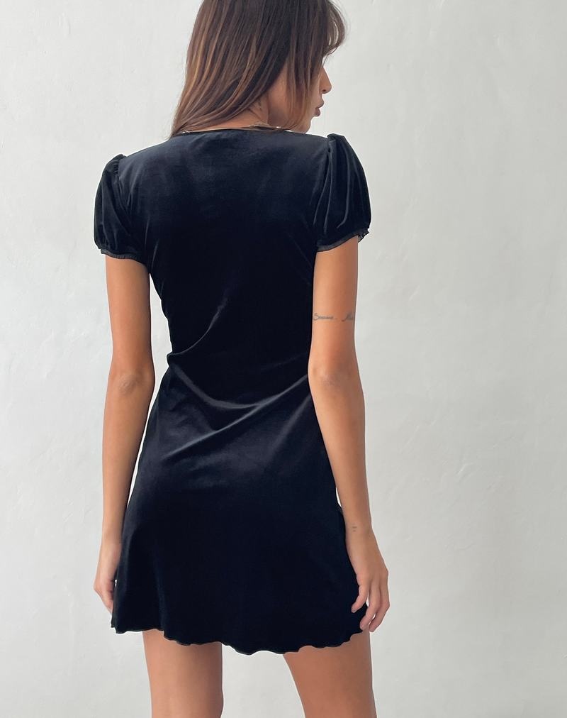 Motel Rocks Tabitha Minikleid Damen Schwarz | OHR5068GM
