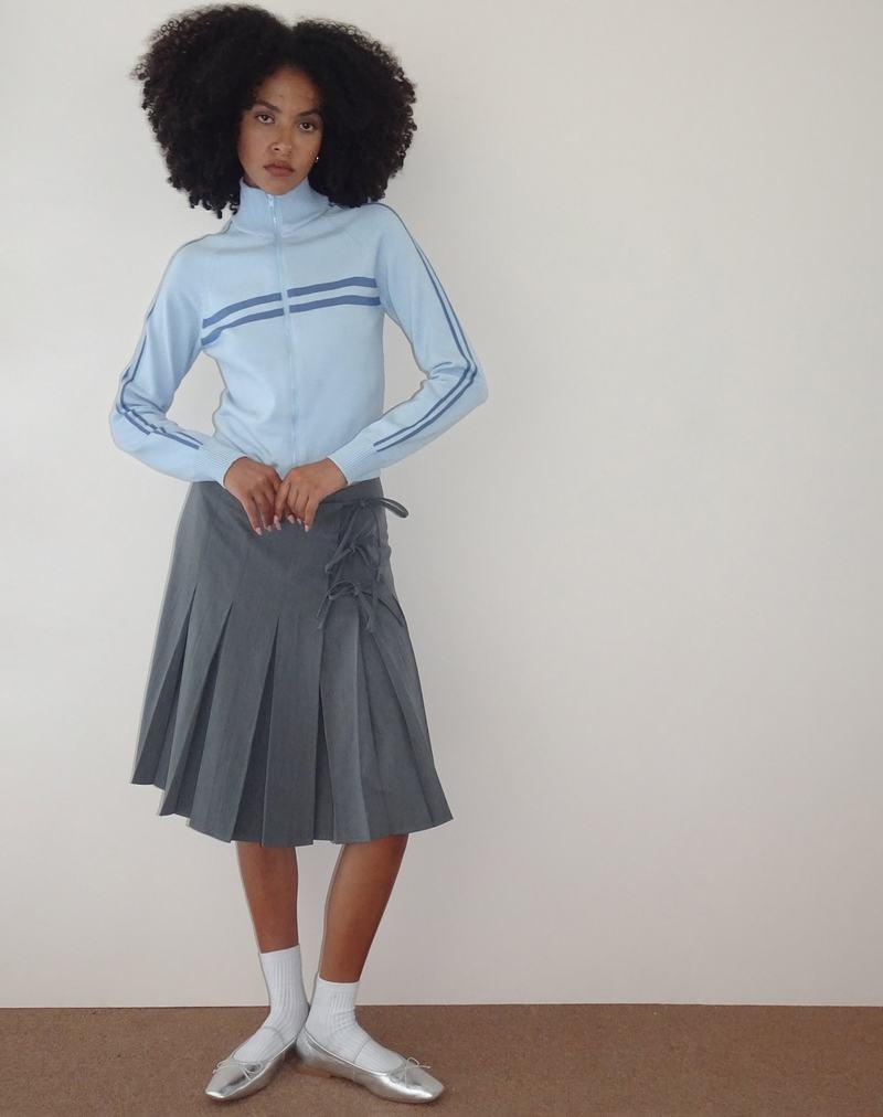 Motel Rocks Talisa Sportliche Zip Through Jacken Damen Hellblau | SDU9239KE