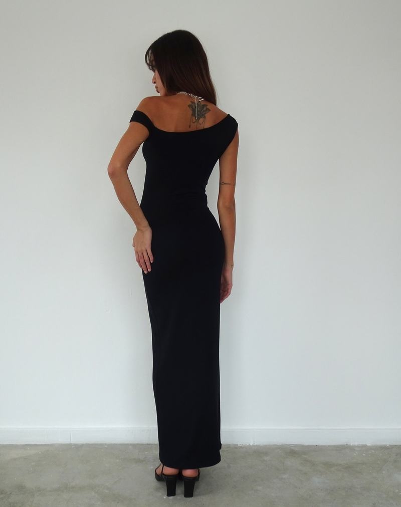 Motel Rocks Tehyun Maxikleid Damen Schwarz | WLL5537ZE