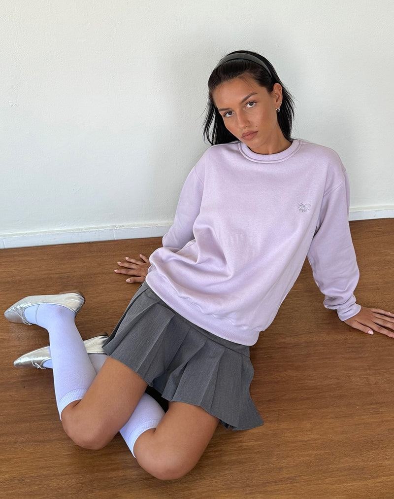 Motel Rocks Tillie Pullover Damen Lila Grau | QIS1086ZI