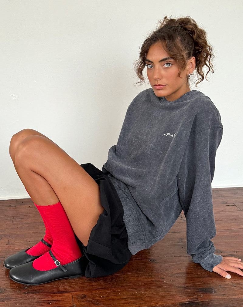 Motel Rocks Tillie Pullover Damen Schwarz Weiß | JKH9338NG