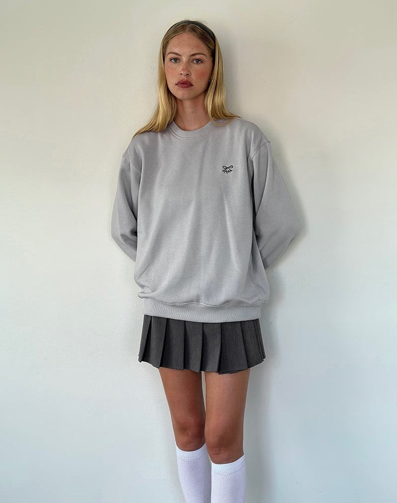 Motel Rocks Tillie Sweatshirt Hoodie Damen Grau | ZXT6657ET