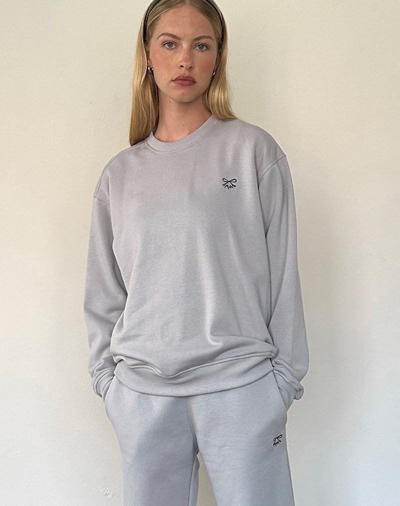 Motel Rocks Tillie Sweatshirt Hoodie Damen Grau | ZXT6657ET