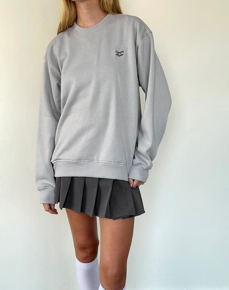 Motel Rocks Tillie Sweatshirt Hoodie Damen Grau | ZXT6657ET