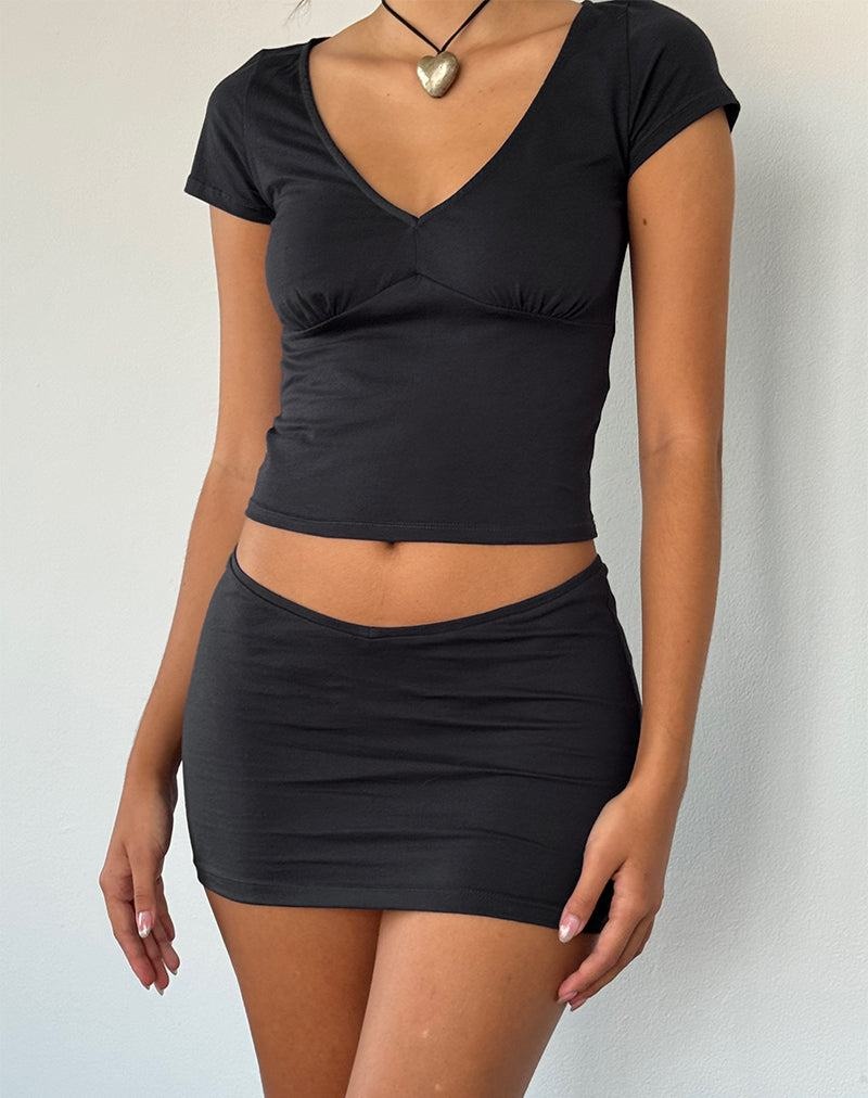 Motel Rocks Tisil T-shirts Damen Blau Grau | SRA1738VI