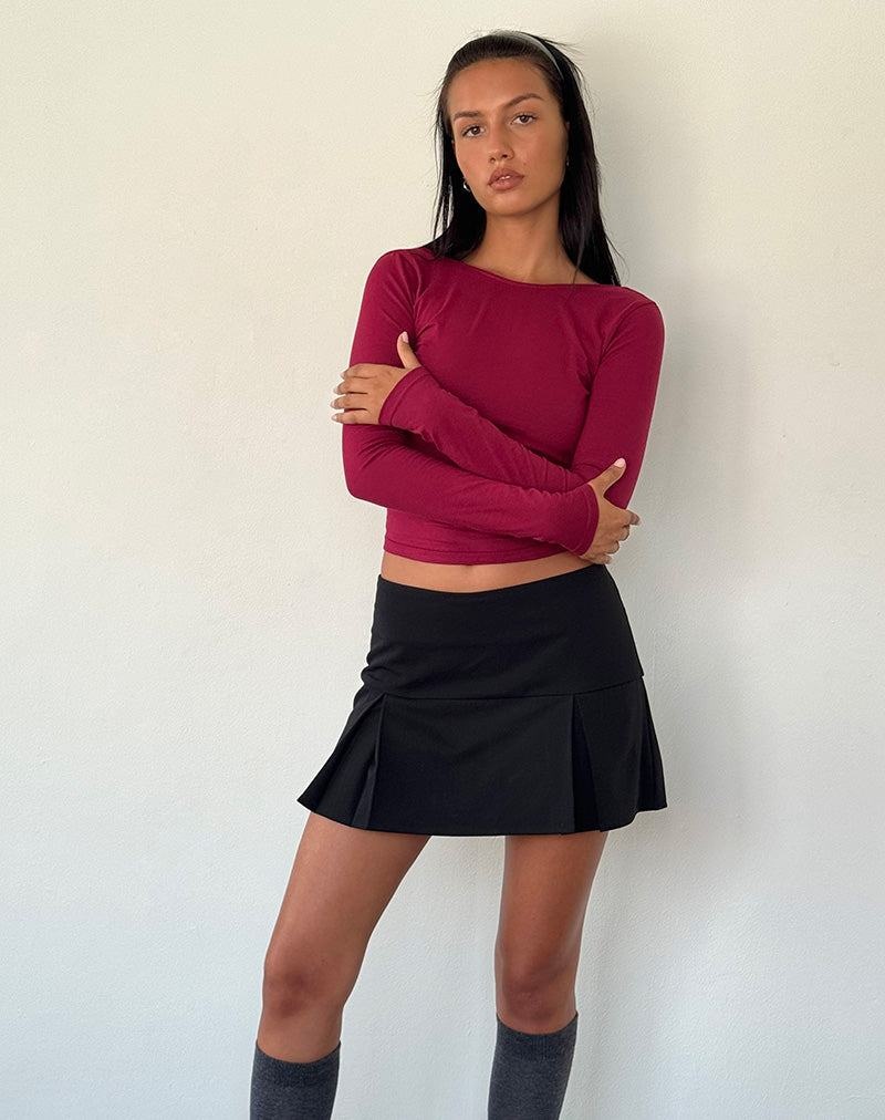 Motel Rocks Xiabon Backless Long Sleeve T-shirts Damen Rot | SYV545UW