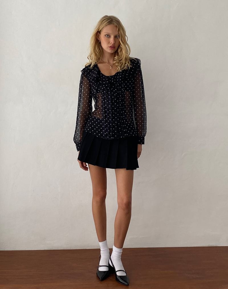 Motel Rocks Zinnia Bluse Damen Schwarz | UKL535QX